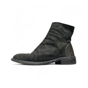 Guidi black reverse cordovan boots